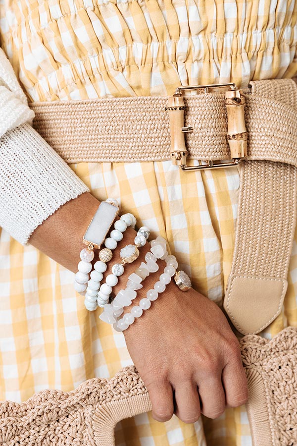 Carnation Kisses Semi Precious Bracelet Set Image - 1