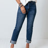 The Beta High Waist Jean In Dark Wash Image - 1