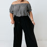 Summer In Malibu Pleated Pants In Black Curves Image - 1