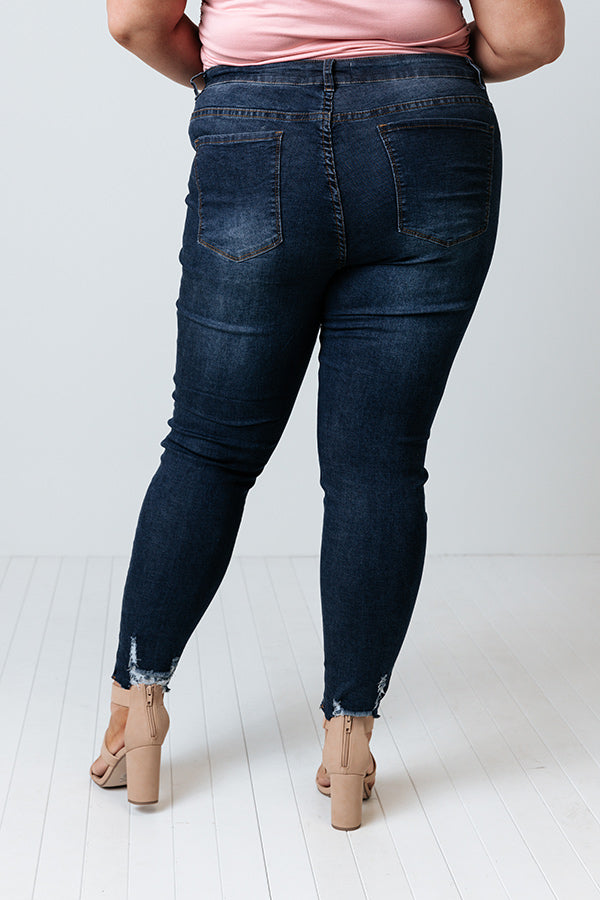 The Viv High Waist Skinny In Dark Wash Curves Image - 4