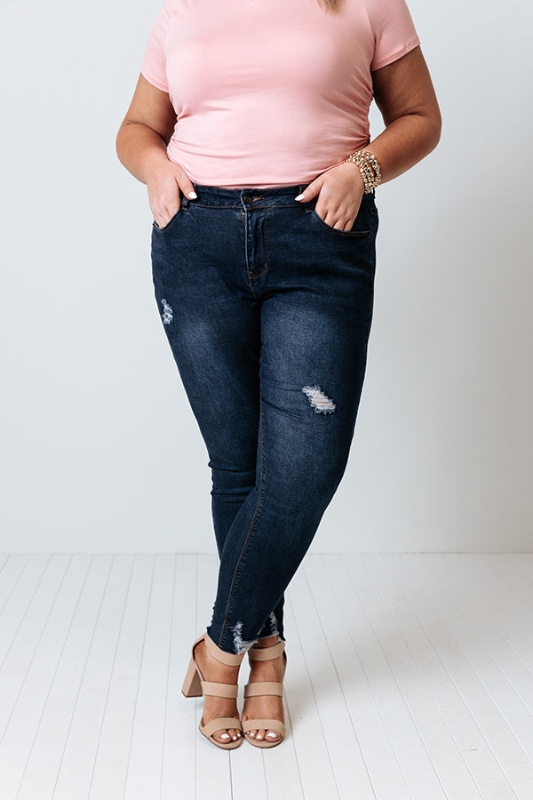 The Viv High Waist Skinny In Dark Wash Curves Image - 1