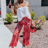 Paisley Perfection Pants In Red Image - 1