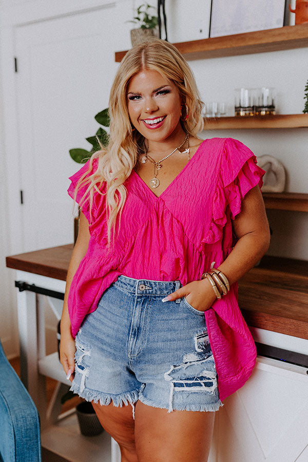 KanCan The Bali High Waist Distressed Shorts Curves Image - 1