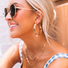 Inhale Happiness Hoop Earrings Image - 1
