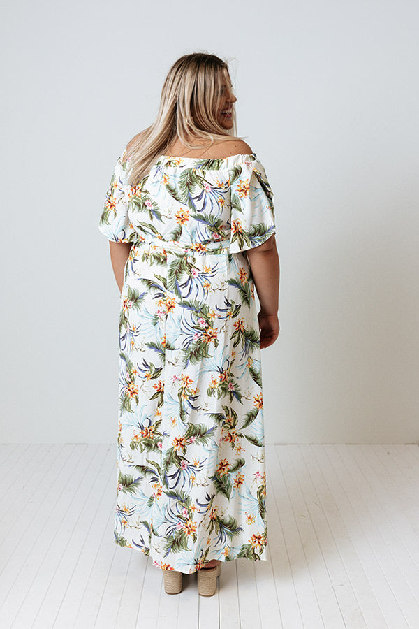 Santa Rosa Sunset Floral Maxi In Cream Curves Image - 5