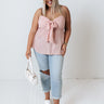 Summer Escape Gingham Tank In Pink Curves Image - 1
