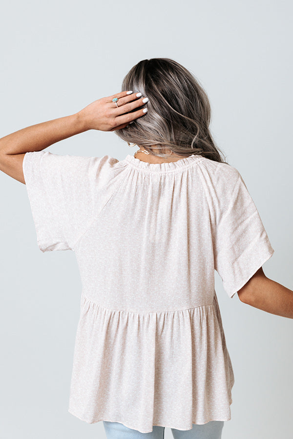 Total Spotlight Moment Babydoll Top In Pink Image - 4