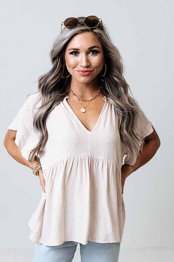 Total Spotlight Moment Babydoll Top In Pink Image - 1