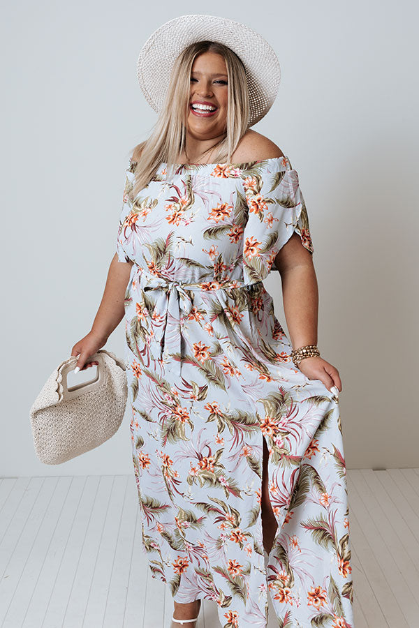 Santa Rosa Sunset Floral Maxi In Airy Blue Curves • Impressions Online ...