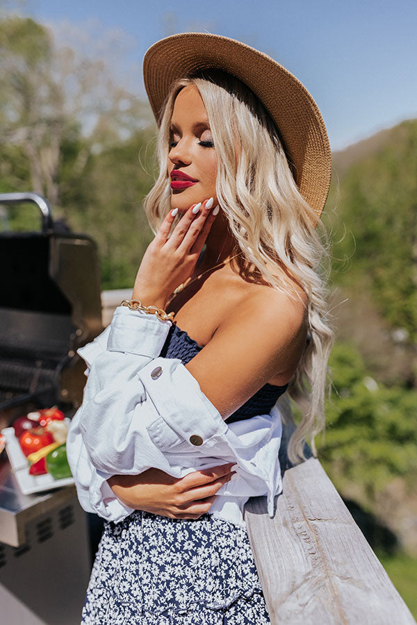 Lakeside Luxury Woven Hat in Tan Image - 2