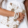 Try Your Best Semi Precious Bracelet Set in White Image - 1