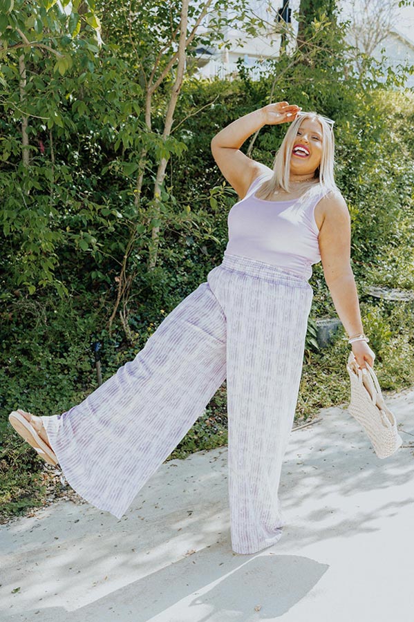 Malibu Cruise Stripe Pants In Purple Curves Image - 1