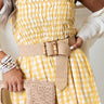 Chic Soleil Woven Belt In Tan Image - 1