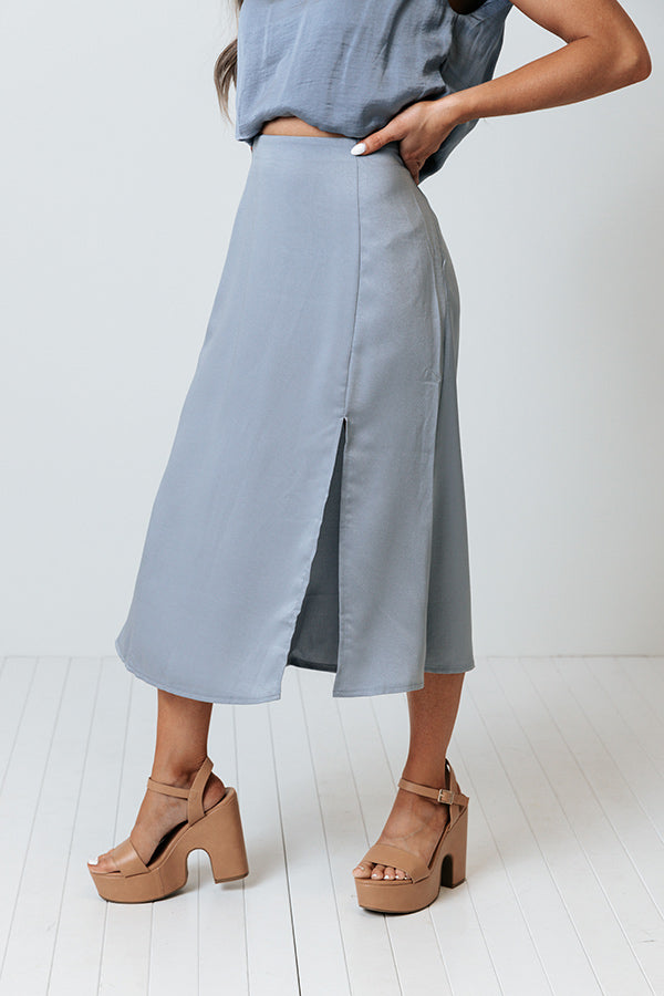 Summer Night Dreaming Skirt In Airy Blue Image - 3