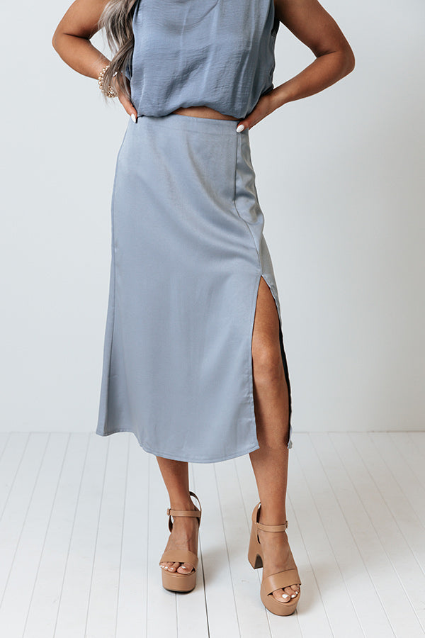 Summer Night Dreaming Skirt In Airy Blue Image - 2