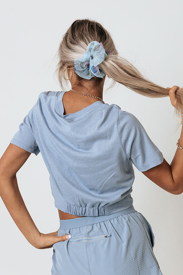 Refined Feelings Crop Top in Airy Blue Image - 4