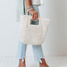 Bottomless Mimosas Knit Tote In Ivory Image - 1