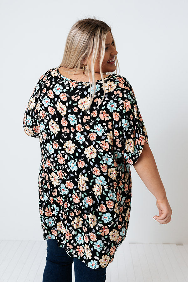 Inhale Happiness Shift Top In Black Curves Image - 2