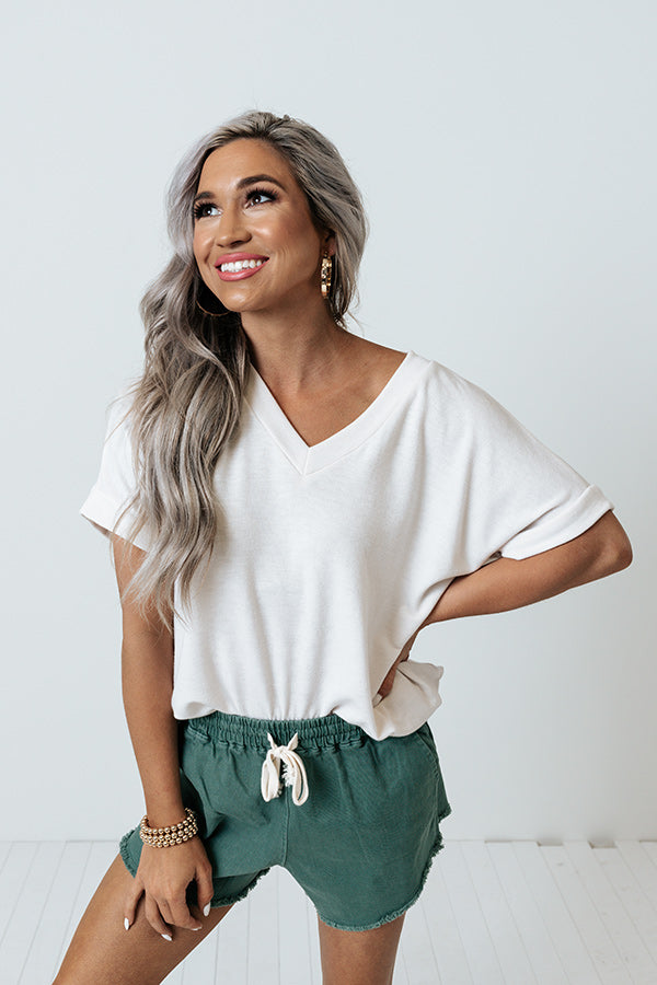 Simple Euphoria Shift Tee In Ivory Image - 1