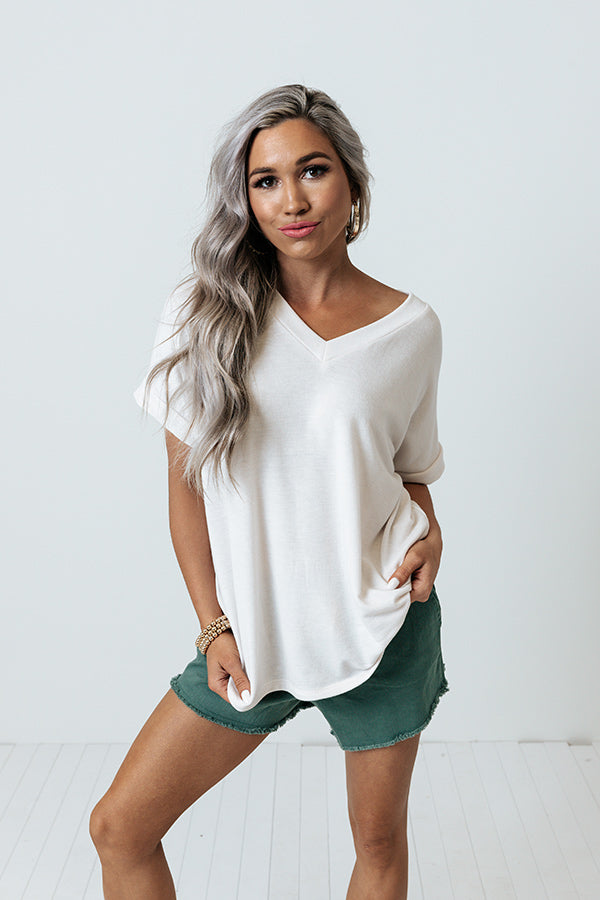 Simple Euphoria Shift Tee In Ivory Image - 3