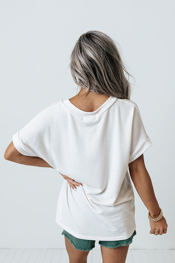 Simple Euphoria Shift Tee In Ivory Image - 5