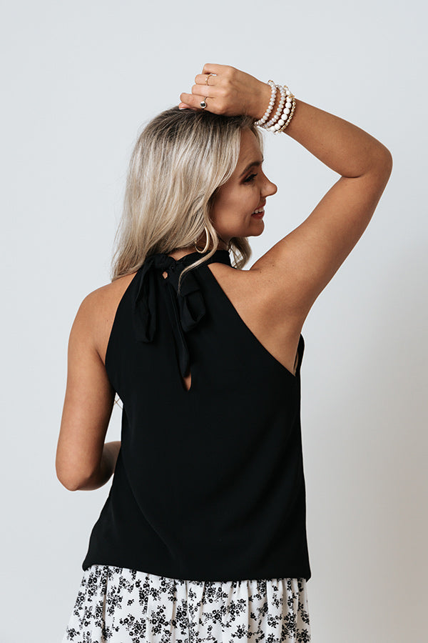 Carnation Kisses Shift Tank In Black Image - 3