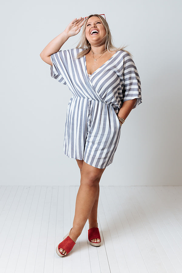 Free Soul Stripe Romper  Curves Image - 4