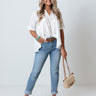 The Beta High Waist Jean In Medium Wash Image - 1
