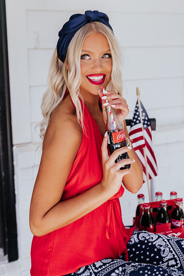 Style Lottery Scarf In Navy Image - 1