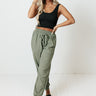 Parisian Countryside High Waist Joggers In Army Green Image - 1