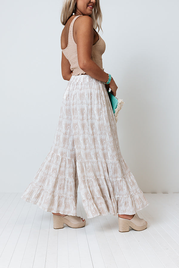 Malibu Drive Stripe Pants In Warm Taupe Image - 4