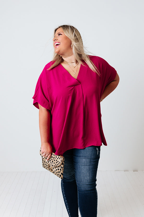 Just For Tonight Shift Top In Fuchsia Curves Image - 2
