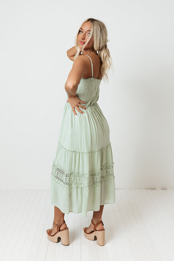 Try Your Best Smocked Midi Dress Image - 5