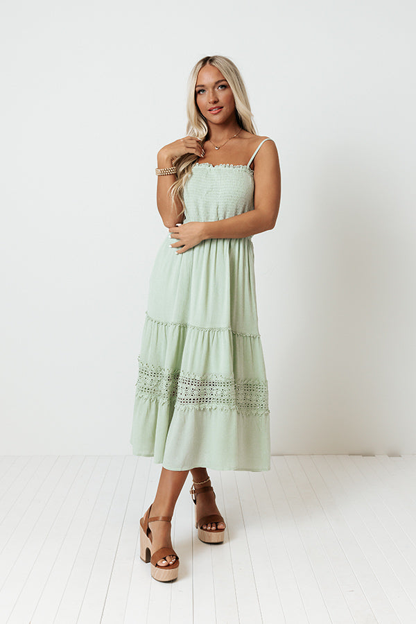 Try Your Best Smocked Midi Dress Image - 2
