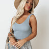 Keeping Cool Smocked Crop Tank In Airy Blue Image - 1