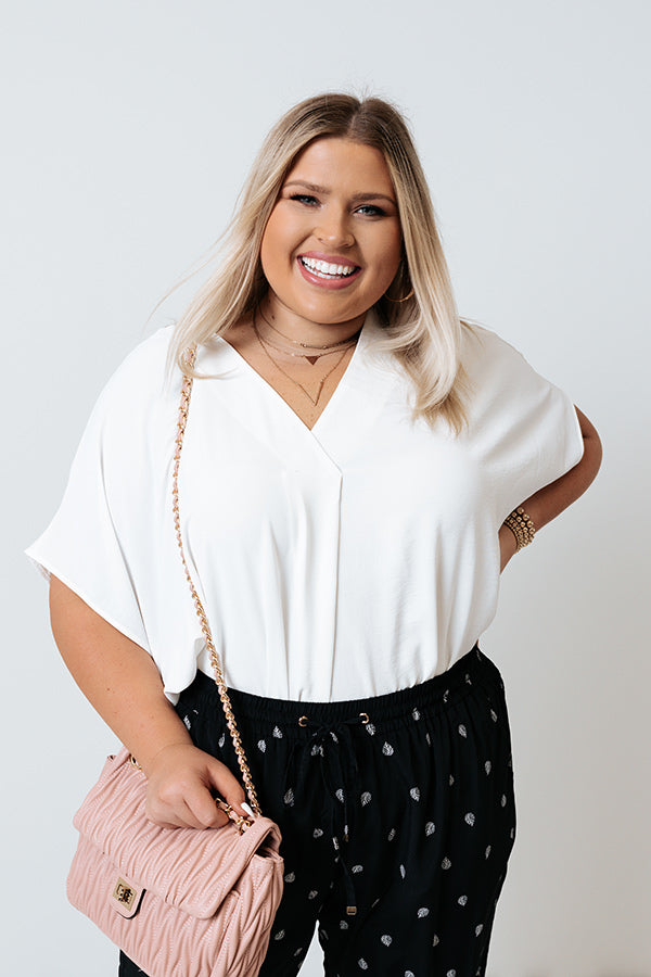 Just For Tonight Shift Top In Ivory   Curves Image - 3