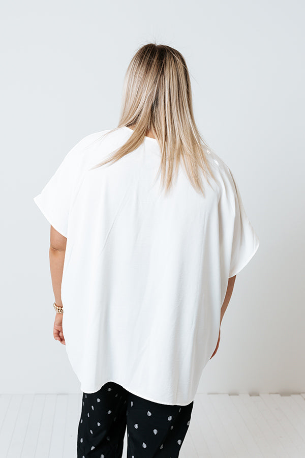 Just For Tonight Shift Top In Ivory   Curves Image - 5