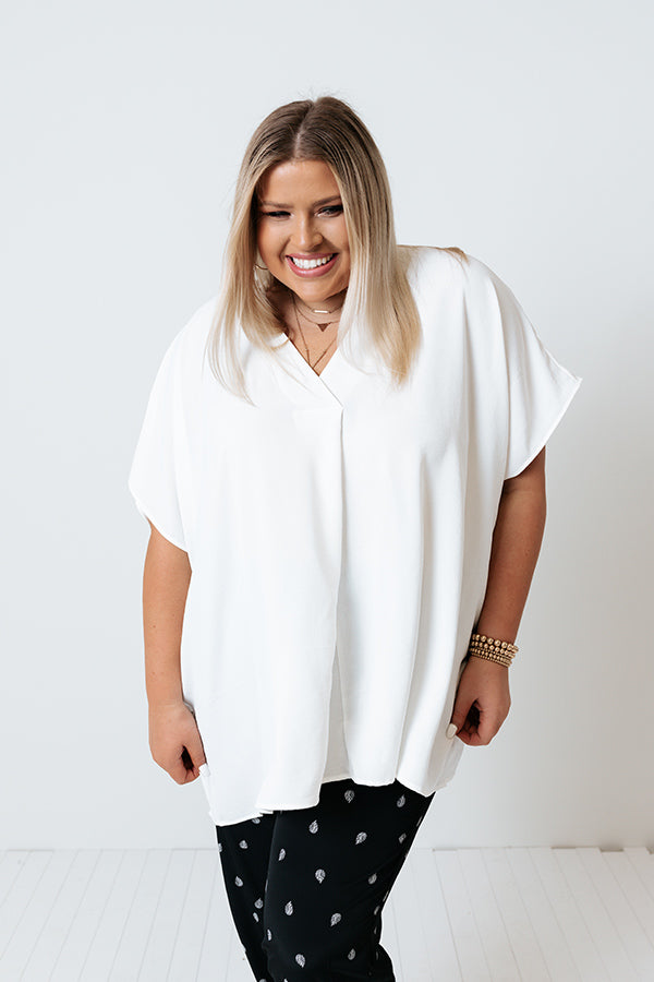 Just For Tonight Shift Top In Ivory   Curves Image - 4