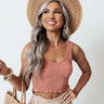 Keeping Cool Smocked Crop Tank In Rustic Rose Image - 1