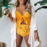 St. Thomas Treat Peplum Tankini in Marigold Image - 1