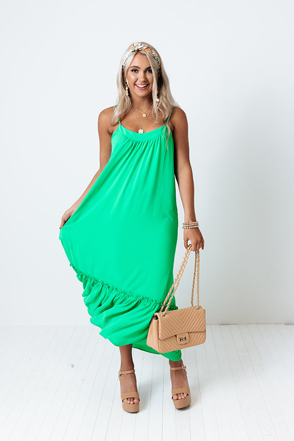 Villa Babe Midi In Kelly Green Image - 2