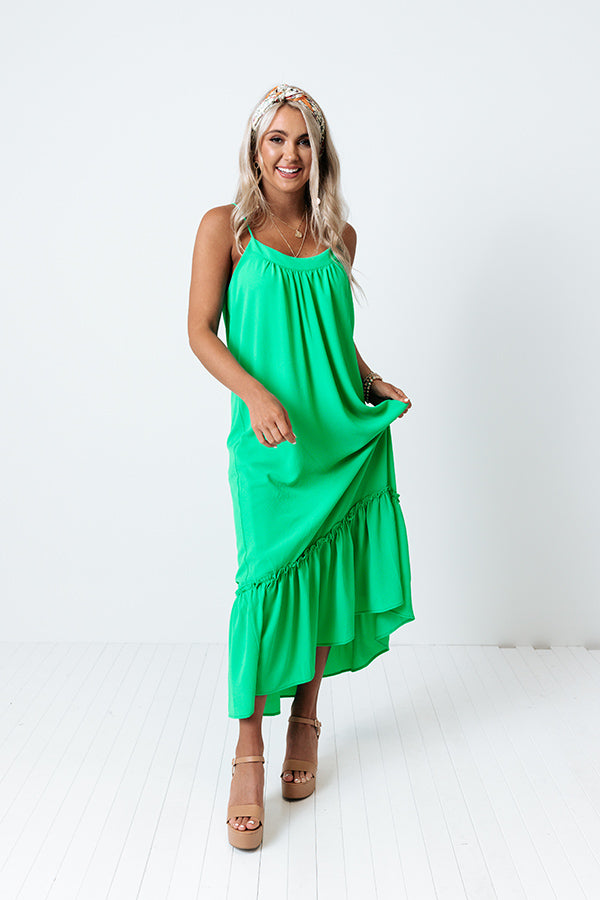 Villa Babe Midi In Kelly Green Image - 1
