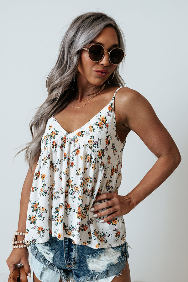 Sunning In Style Floral Tank Image - 2