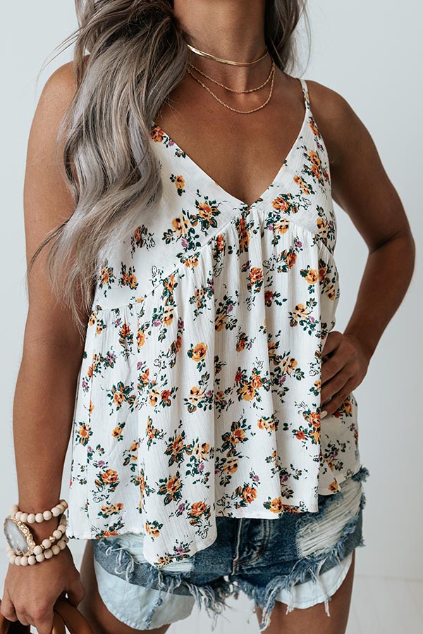 Sunning In Style Floral Tank • Impressions Online Boutique