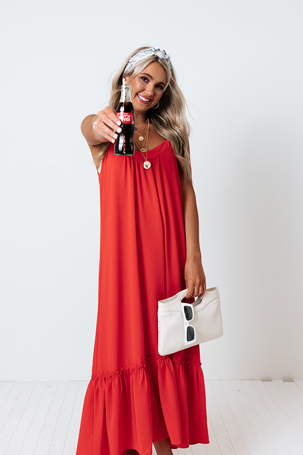 Villa Babe Midi In Red Image - 2