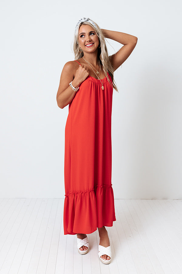 Villa Babe Midi In Red Image - 4