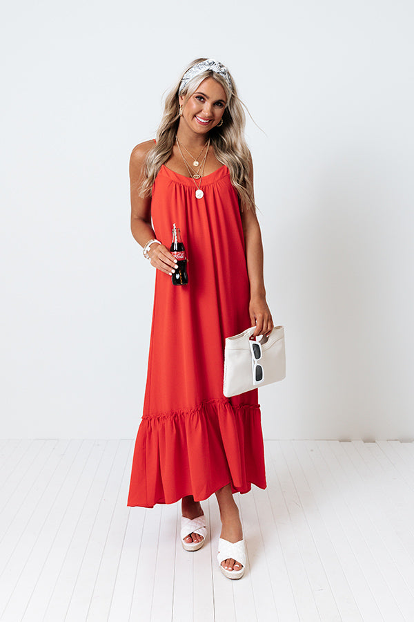 Villa Babe Midi In Red Image - 1