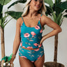 Tikis Please Floral Tankini in Ocean Blue Image - 1