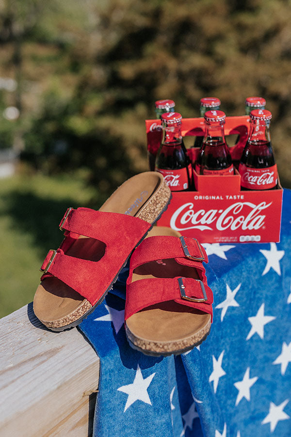 The Val Faux Suede Sandal Image - 2