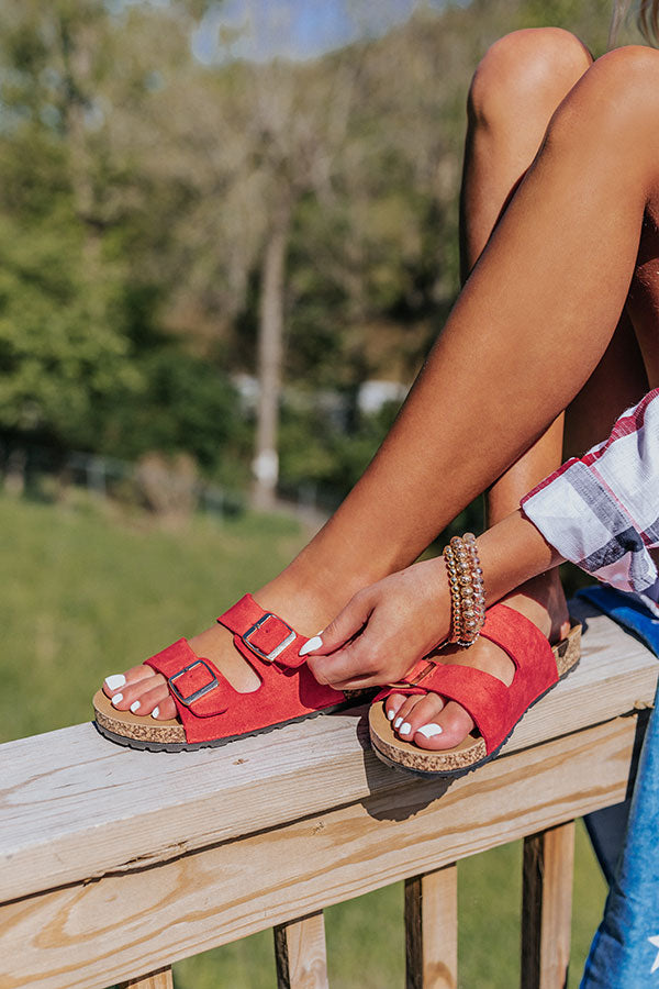 The Val Faux Suede Sandal Image - 1